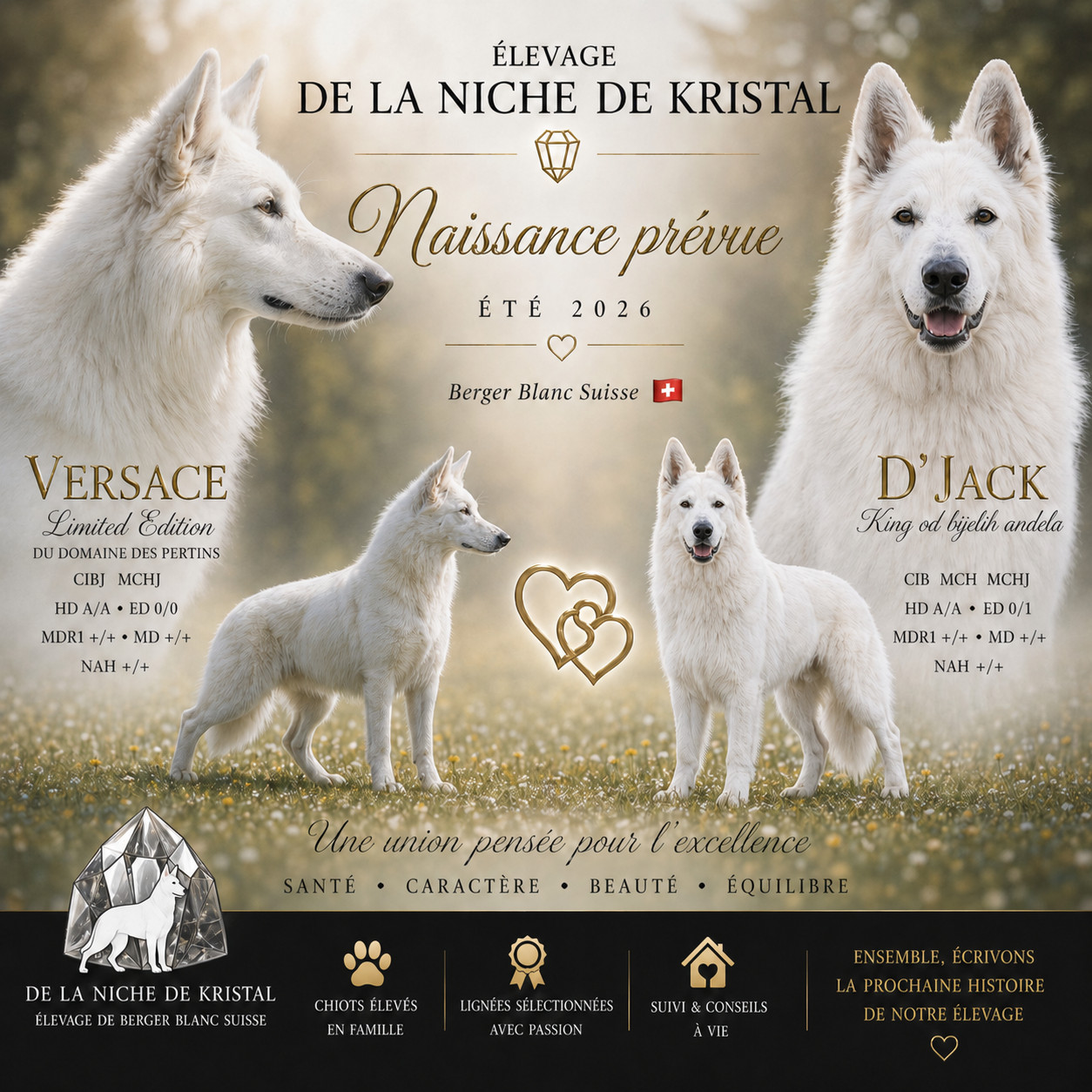 Chiot Berger Blanc Suisse De La Niche De Kristal